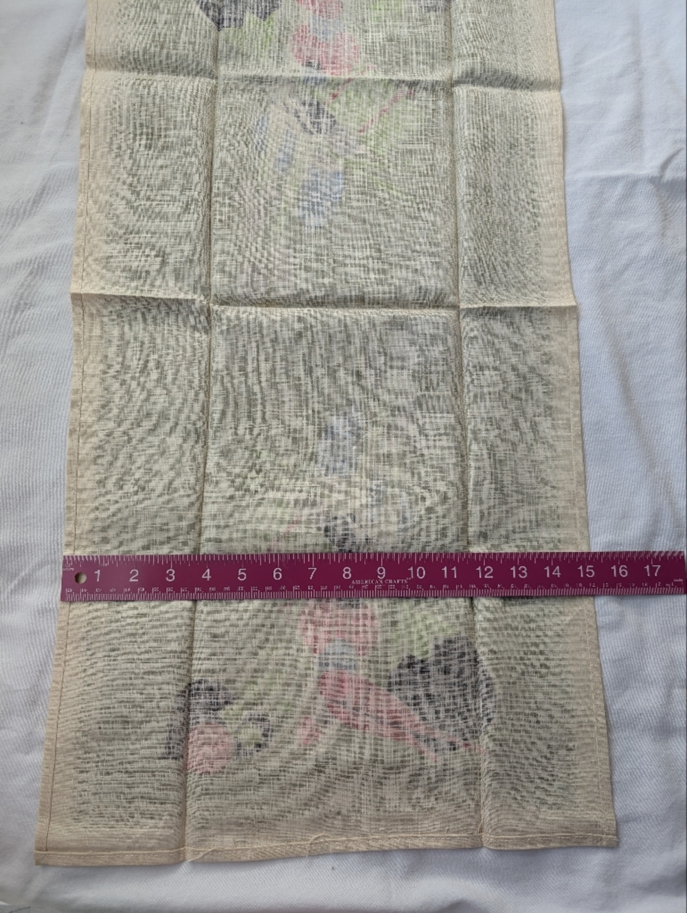 Vintage Prints Charming Vegetable Print Linen Dish Towel in Olive Green and Red - Picture 5 of 16